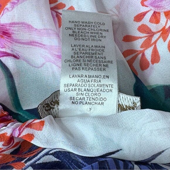 Tommy Bahama Tropical Print Sheer Swim Coverup - Size Small - Picture 6 of 6